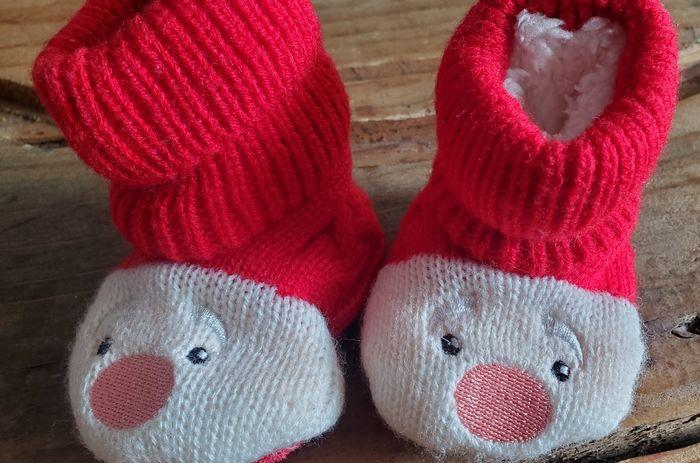 Chaussons chaussettes de Noël naissance - photo numéro 3