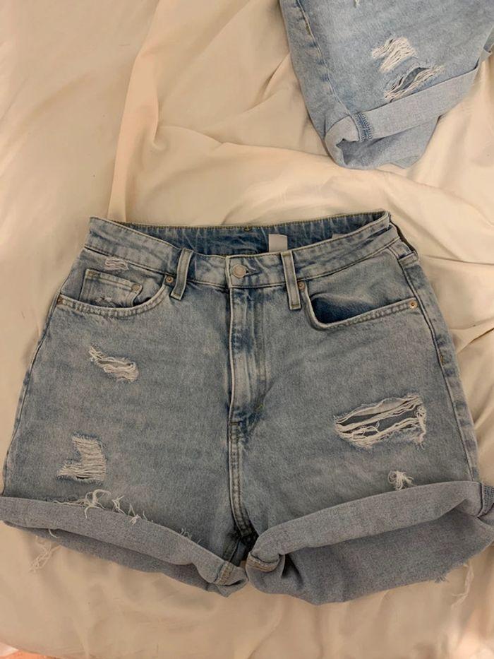 2 short en jean trouer h&m - photo numéro 3