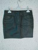 Jupe courte noire jean enduit bonobo 34