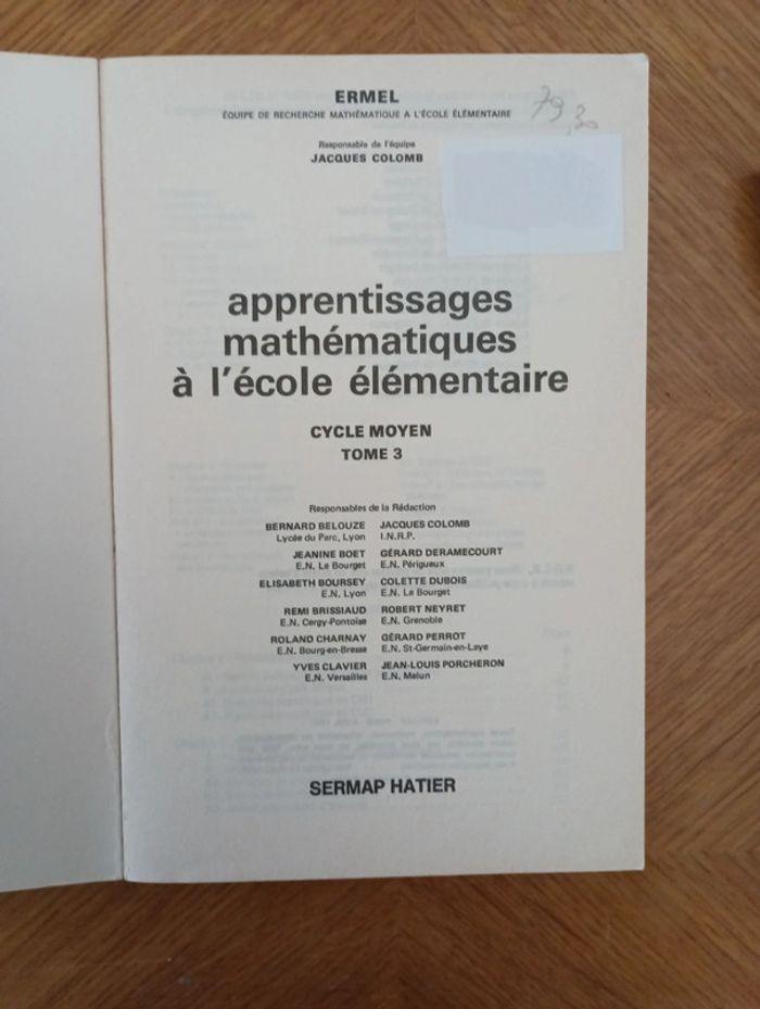 Ermel apprentissage mathématiques à l'école élémentaire cycle moyen 3 tomes - photo numéro 16