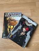 Lot de deux mangas SNK (L’attaque des titans) tome 34 et Death Note short stories