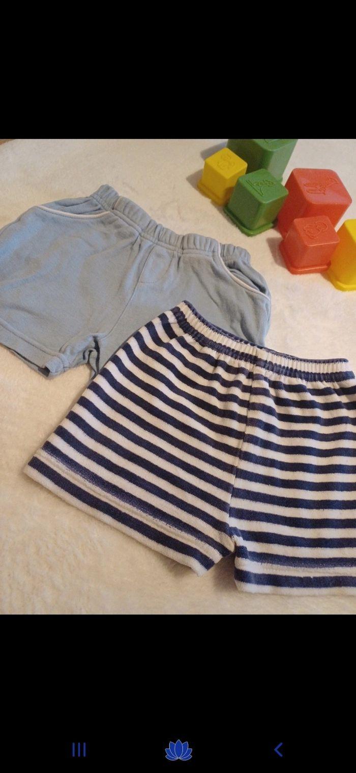 Lot de 2 shorts bébé taille 6 mois - photo numéro 1