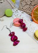 🍬Boucles d'oreilles bonbon pailleté🌸