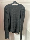 Pull col rond gris