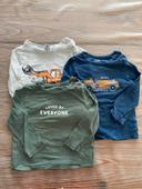 Lot de 3 T-shirts ML 18 mois