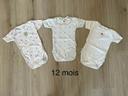 Lot de 3 bodies Absorba 12 mois