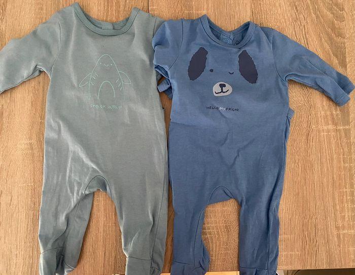 Lot de 2 pyjamas légers naissance - photo numéro 1