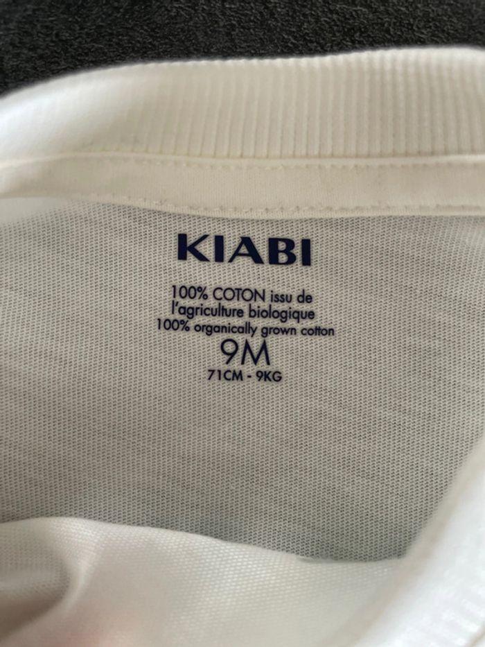 T-shirt manches courtes blanc Kiabi 9 mois - photo numéro 2