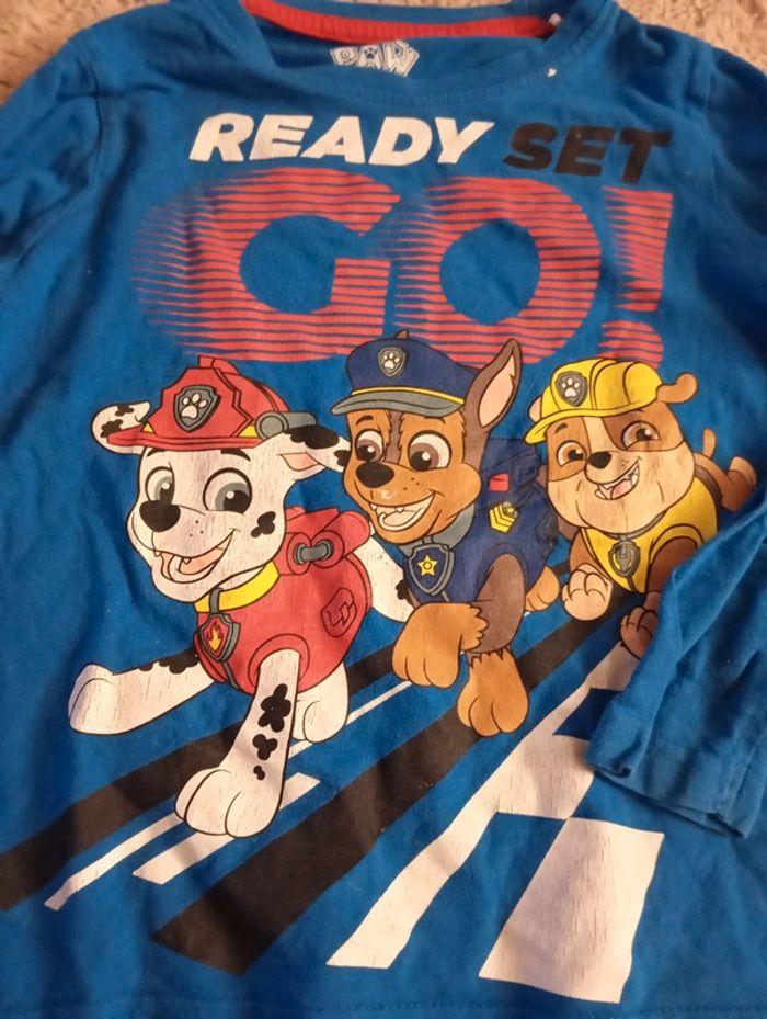 T-shirt ML paw patrol 4 ans - photo numéro 2