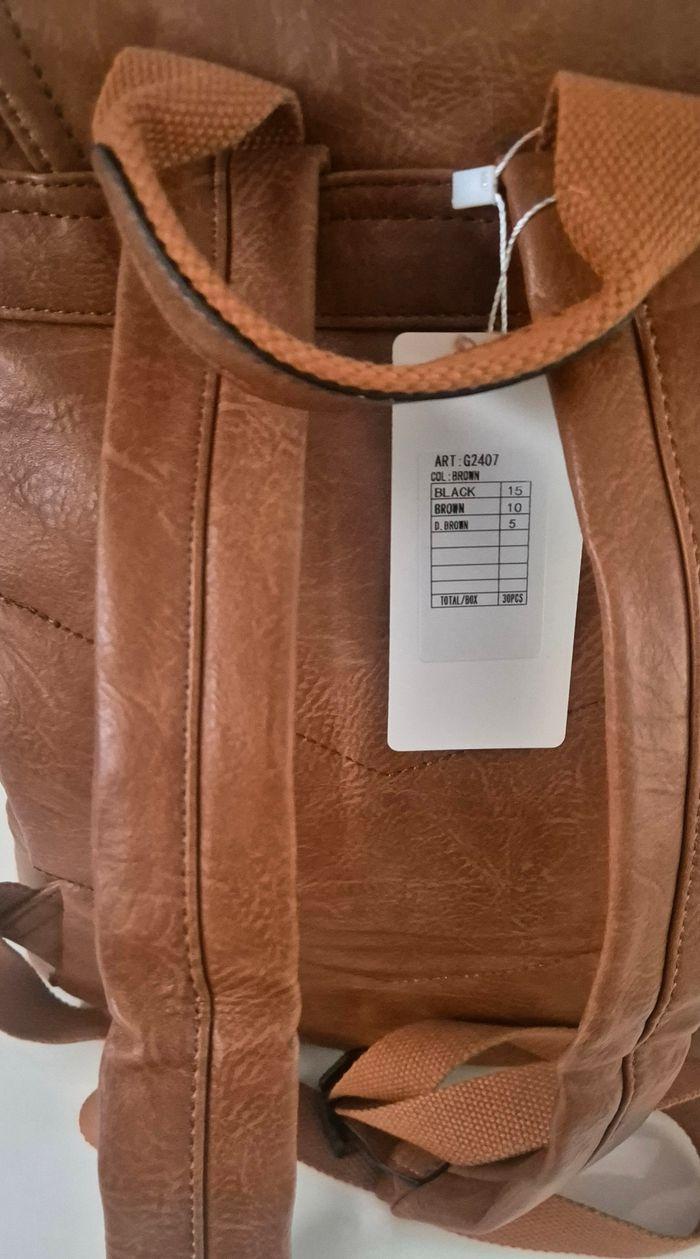 Neuf avec ticket,  sac à dos en cuir pu lisse très bonne qualité - photo numéro 4