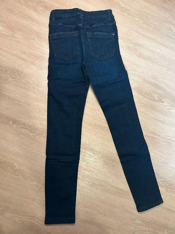 Pantalon skinny taille haute bleu marine - photo numéro 5