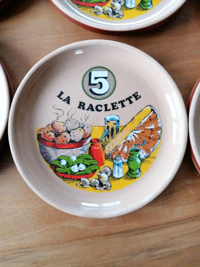 6 assiettes grès gien raclette - photo numéro 6