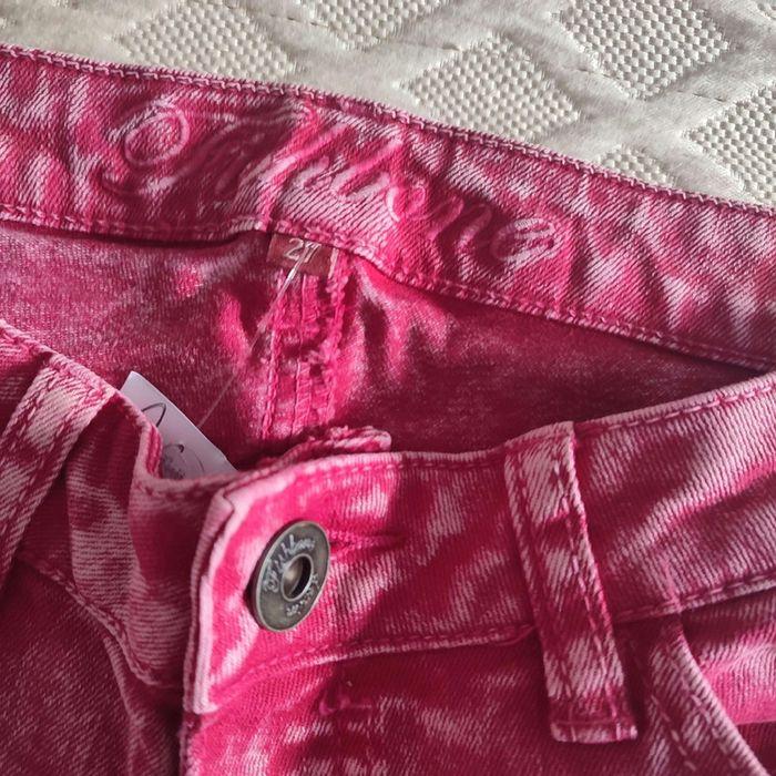 Jeans rose fushia blanchi W27 FishBone - photo numéro 3