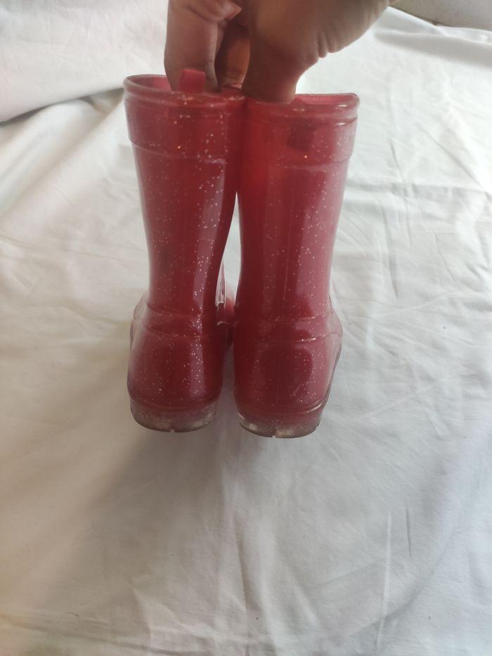 Bottes de pluie rouge brillantes 23 très bon état - photo numéro 3