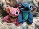 Grandes Peluches Stitch et Angel Disney