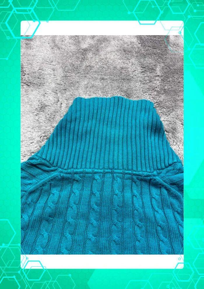 👕 Sweat torsadé L.L Bean Vintage Femme Turquoise Taille XS 👕 - photo numéro 14