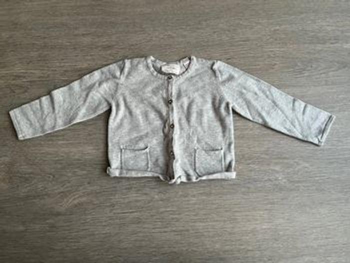 Gilet gris 18-24 mois Zara - photo numéro 1