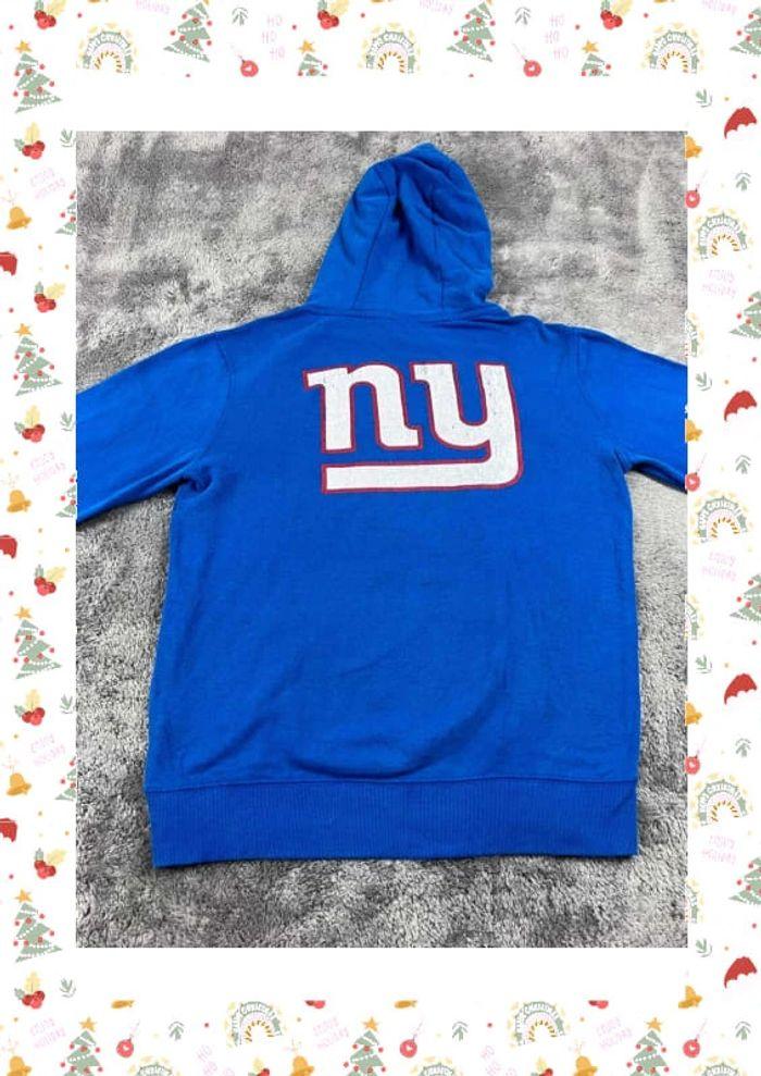 👕 Sweat à capuche Veste University Rare Vintage y2k 90s 2000s New York Giants bleu Taille S 👕 - photo numéro 2