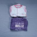 Lot de pyjamas rose/violet 3 mois