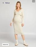 Robe grossesse beige