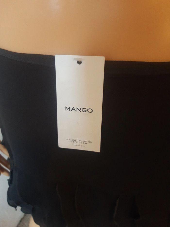 Mini-jupe froufrous Mango taille 38 grise foncé noire - photo numéro 10