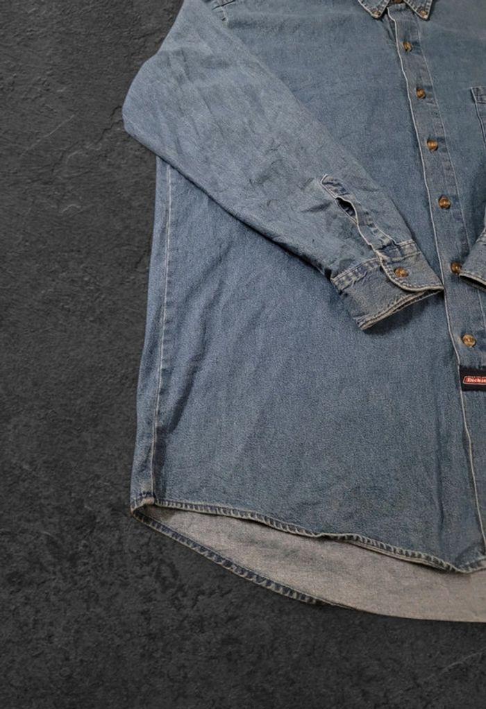 Chemise Jeans Dickies Taille XL Logo Brodé Denim - photo numéro 4