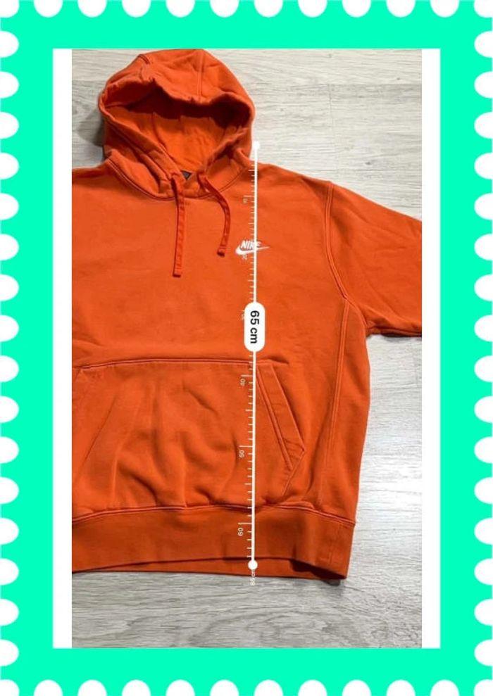 👕 Sweat à capuche Nike logo brodé Orange Taille S 👕 - photo numéro 3