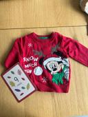 Pull Noël 9 mois Mickey j1