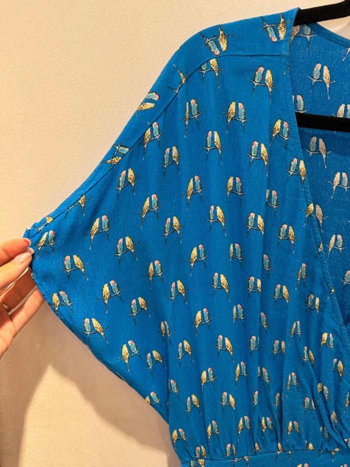 Combishort Camaieu bleu motifs oiseaux Taille 40 - photo numéro 2