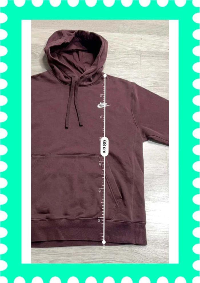 👕 Sweat à capuche Nike logo brodé Marron Taille S 👕 - photo numéro 3