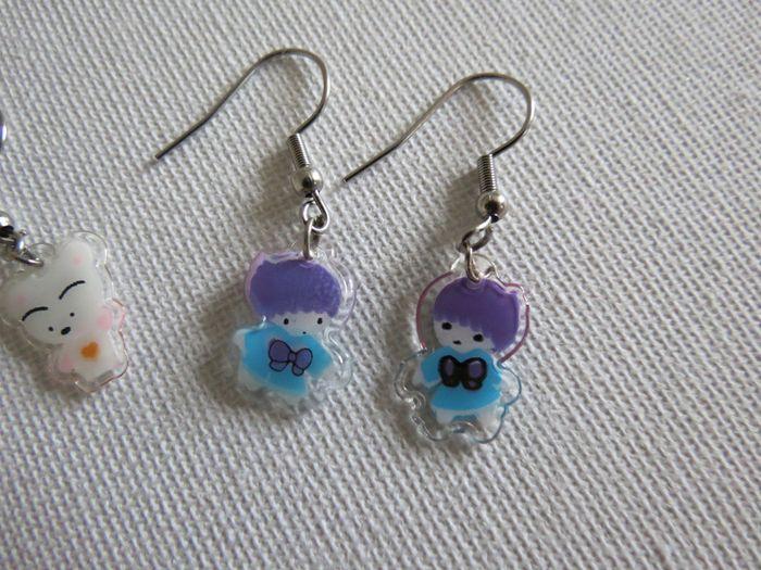 Lots de 3 paires de boucles d'oreilles Kawaii - photo numéro 7