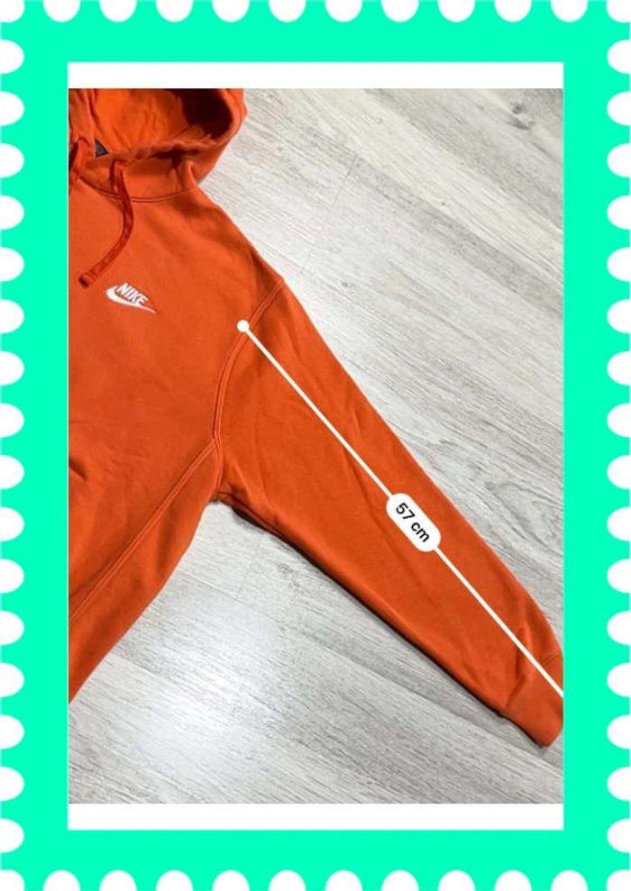 👕 Sweat à capuche Nike logo brodé Orange Taille S 👕 - photo numéro 5