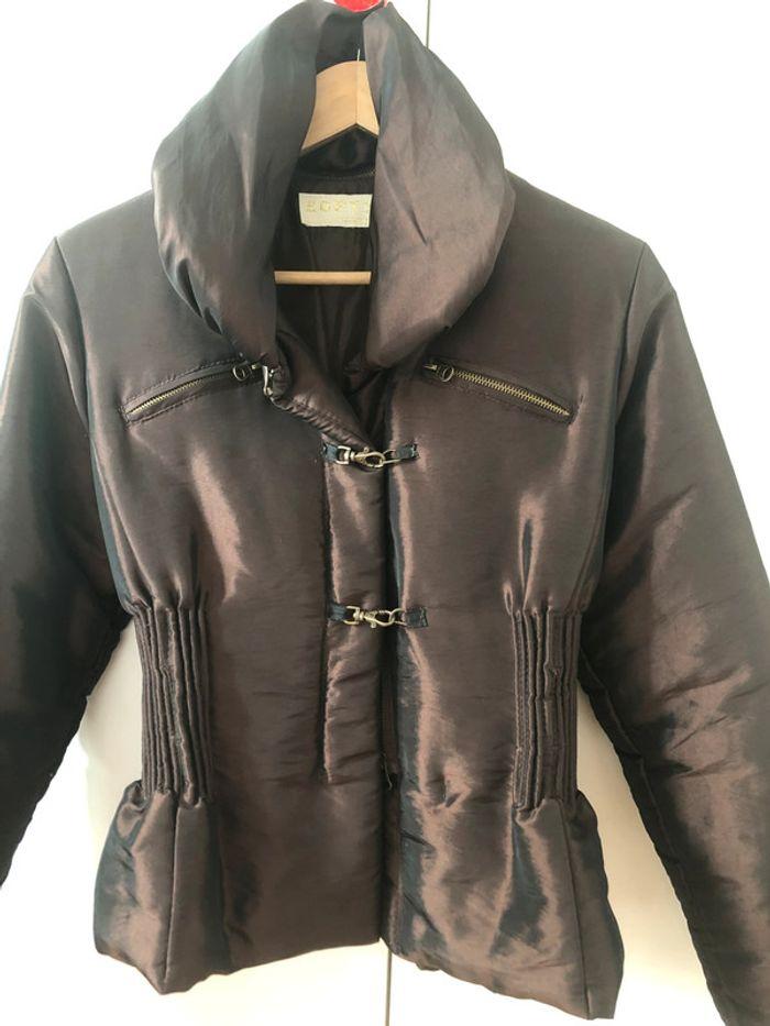 Blouson parka veste manteau doudoune 38 marron glacé - photo numéro 2