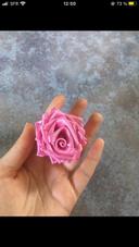 broche à cheveux fleur rose