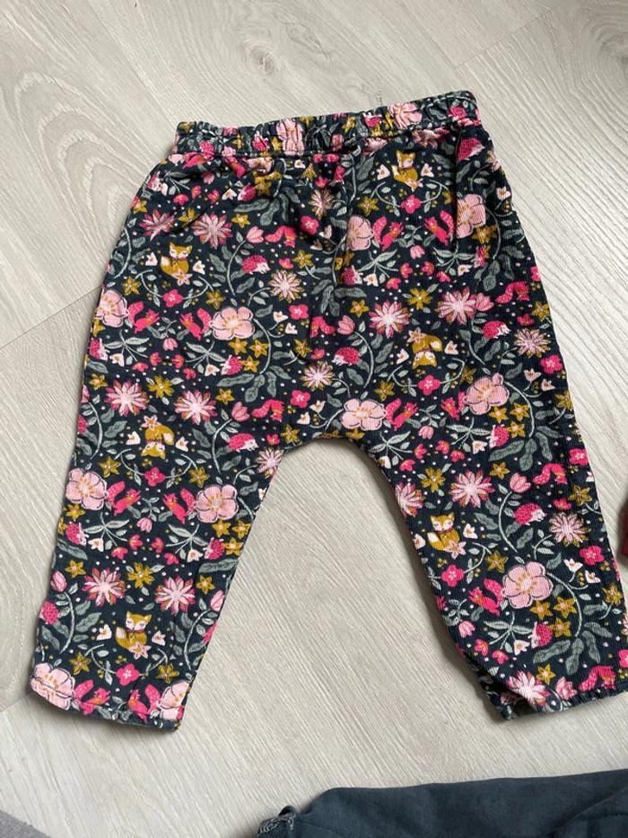 Pantalon fleuri épais - photo numéro 1