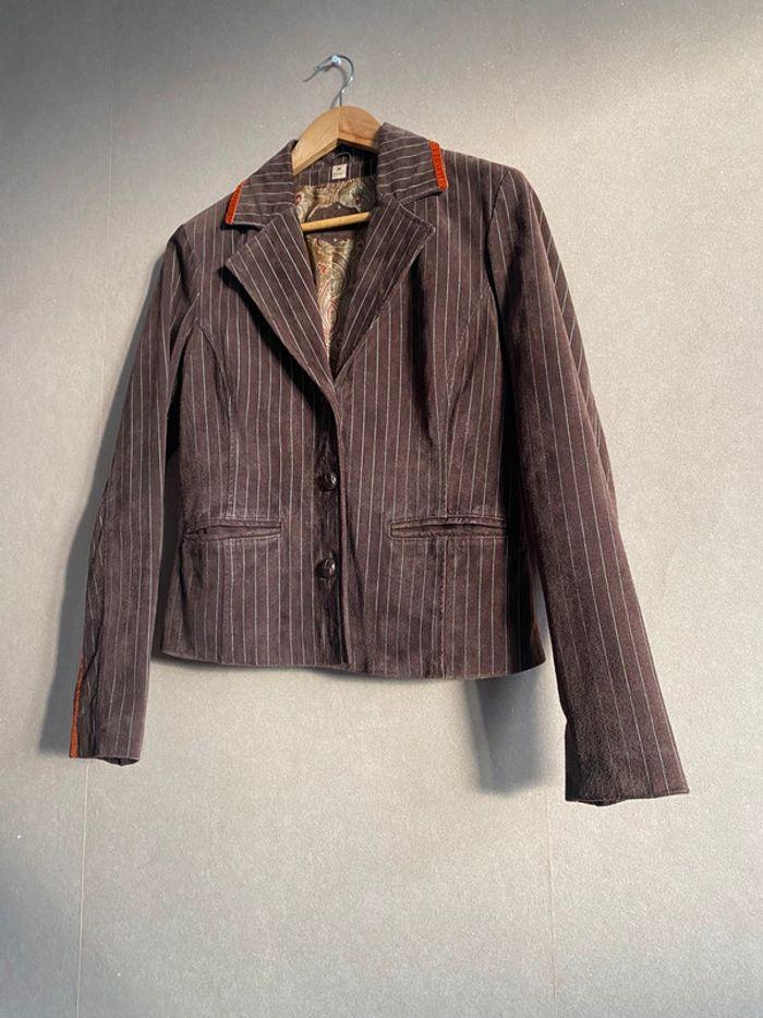 Y2K vintage Wilson leather and suede jacket - photo numéro 3