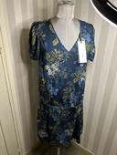 Robe ikks fleurs bleues T:38