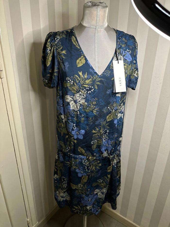 Robe ikks fleurs bleues T:38 - photo numéro 1