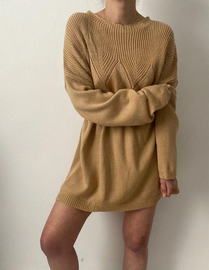 🌺 Oversized pull et/ou robe beige camel - photo numéro 11