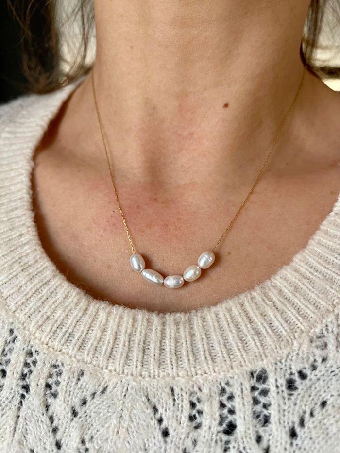 Collier perles eau douce véritables - photo numéro 3