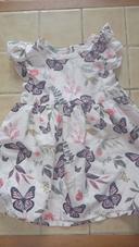 Robe papillon rose et blanc