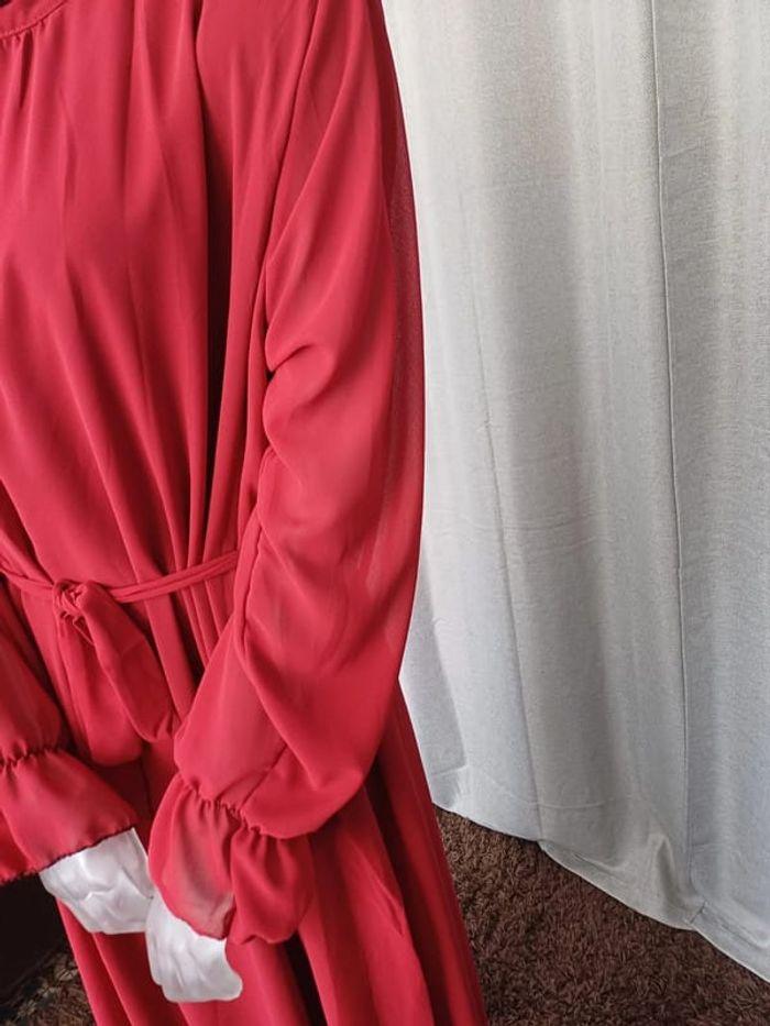 Robe longue élégante et chic  rouge /bordeaux - photo numéro 7