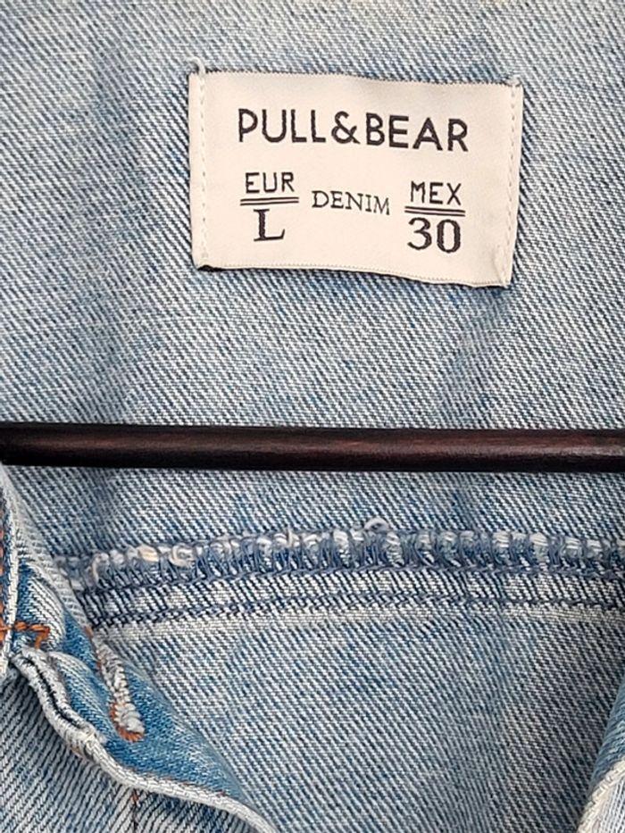 Veste en jean bleue claire Pull&Bear Taille L - photo numéro 5