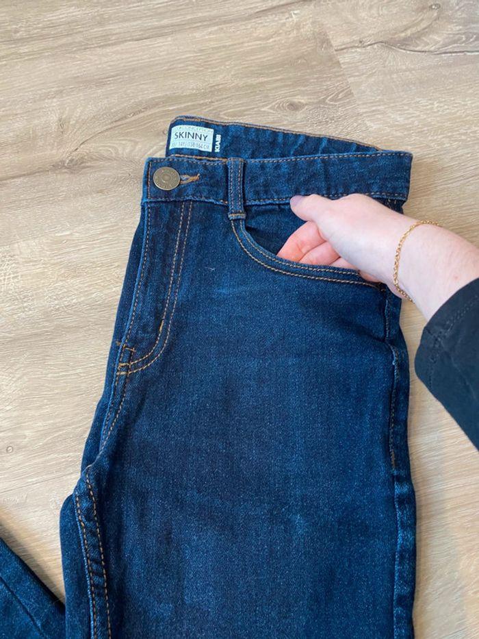 Jean skinny bleu foncé avec élastique Kiabi 14 ans / 158 - 164 cm - photo numéro 2