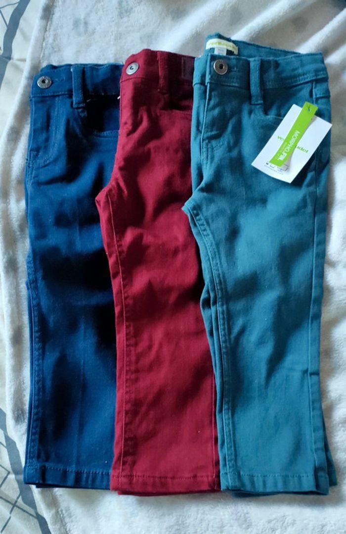 Lot de 3 pantalons neufs Vertbaudet pour garçon -