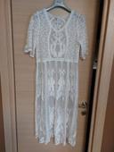 Robe brodé blanche  vintage boheme