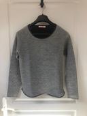 Pull gris bi matière camaïeu taille 1