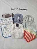 Lot 10 bavoirs bout'chou Ikea Kiabi