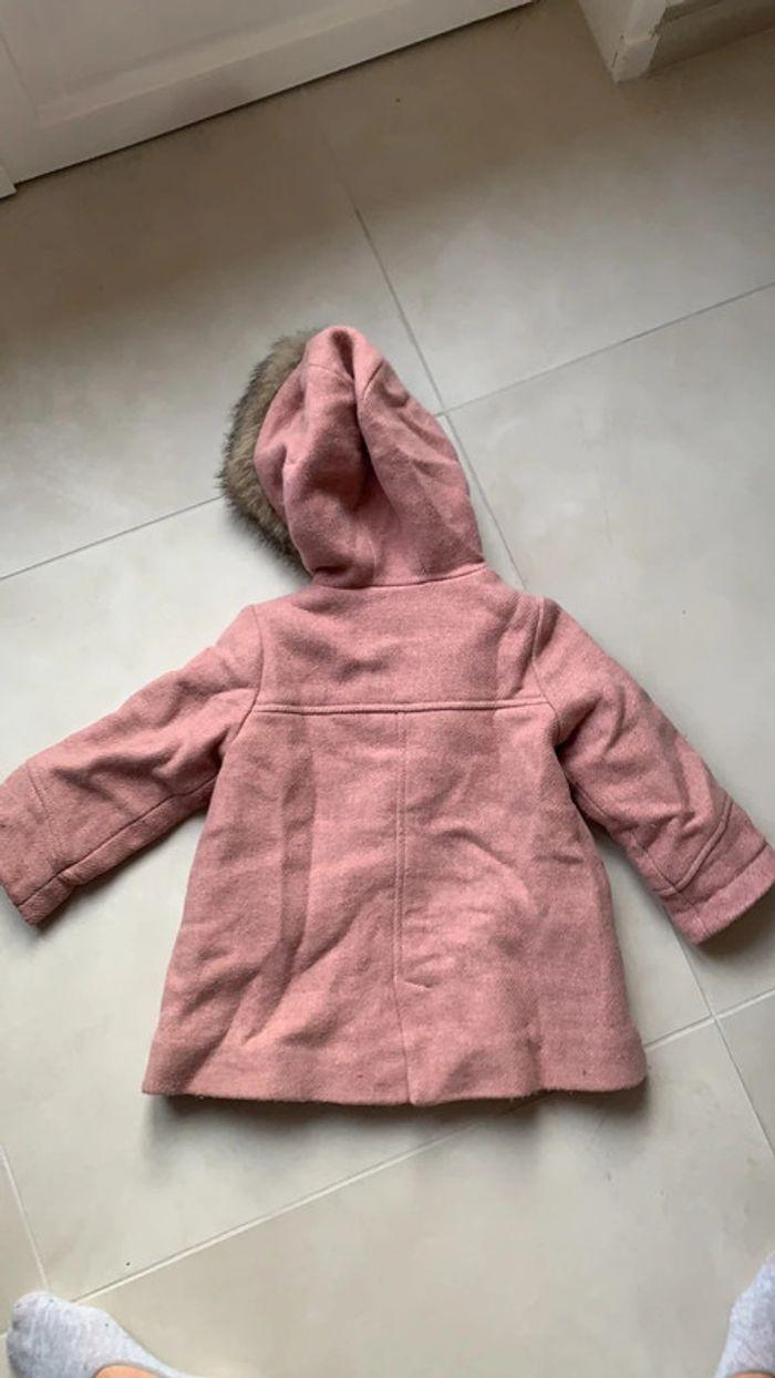 Manteau à capuche rose, zara baby, 3-4 ans en bon état - photo numéro 5