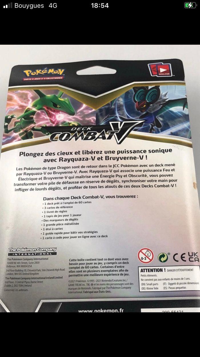 Deck de 60 cartes Pokémon Épée et bouclier Rayquaza neuf - photo numéro 4